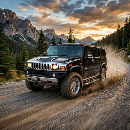 Action Shot: Hummer H2 Driving Fast