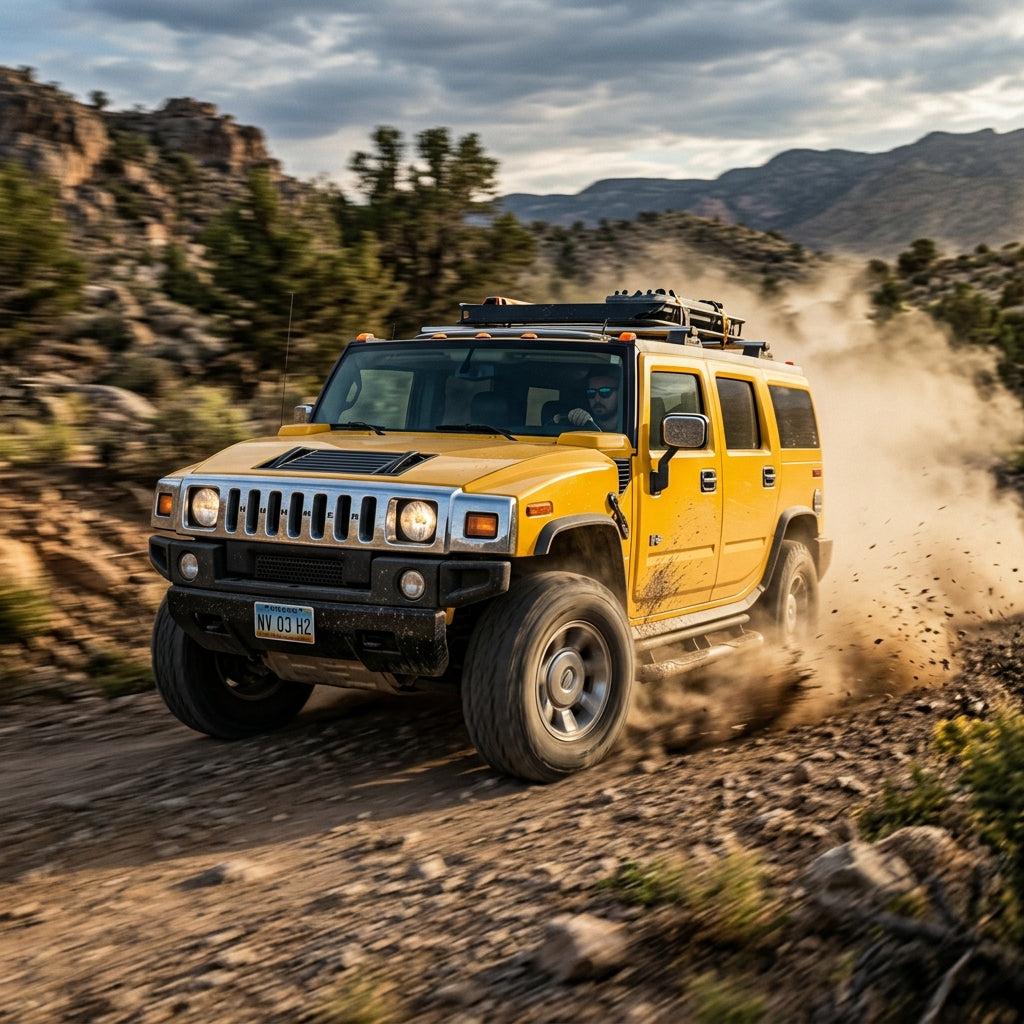 Action Shot: Hummer H2 Driving Fast