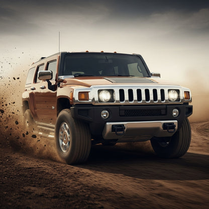 Action Shot: Hummer H3 Driving Fast