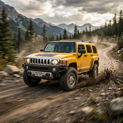 Action Shot: Hummer H3 Driving Fast