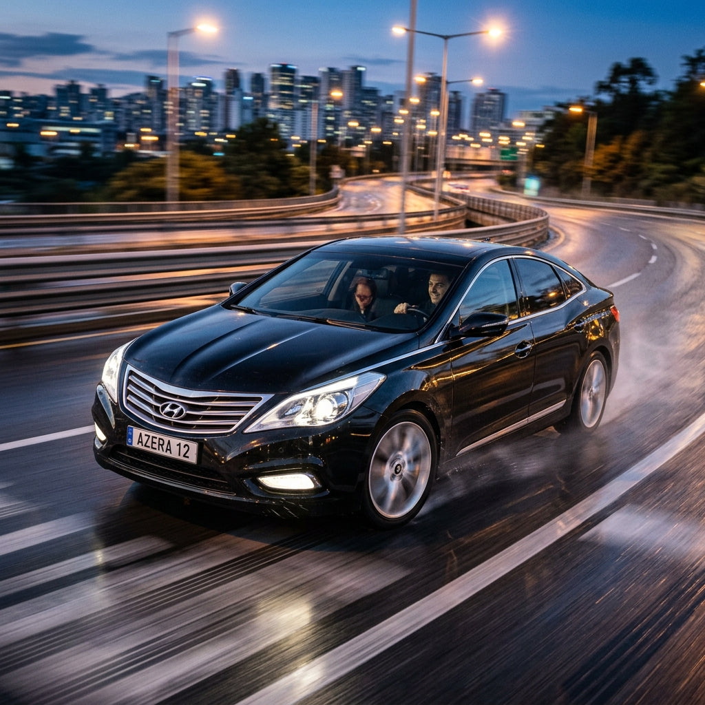 Action Shot: Hyundai Azera Driving Fast
