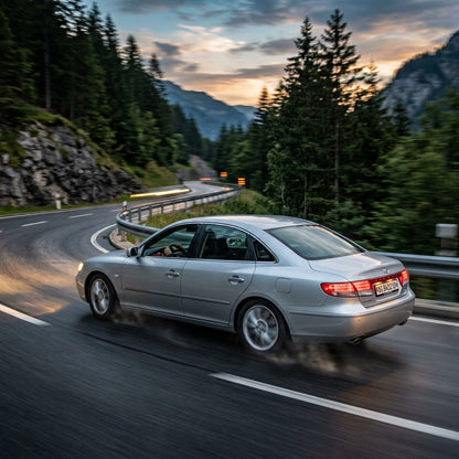 Action Shot: Hyundai Azera Driving Fast