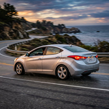 Action Shot: Hyundai Elantra Driving Fast