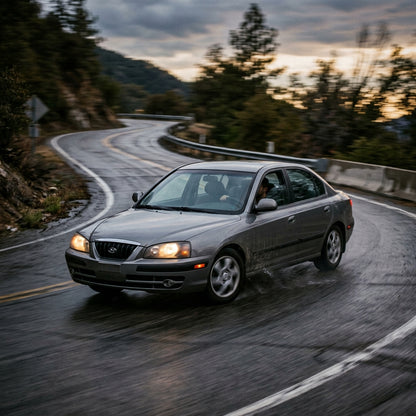 Action Shot: Hyundai Elantra Driving Fast