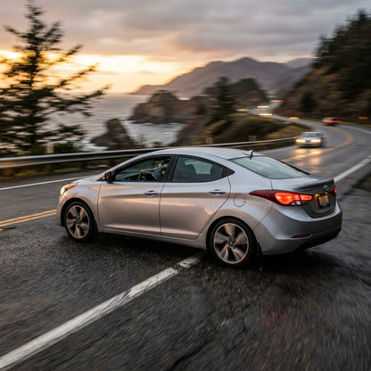 Action Shot: Hyundai Elantra Driving Fast
