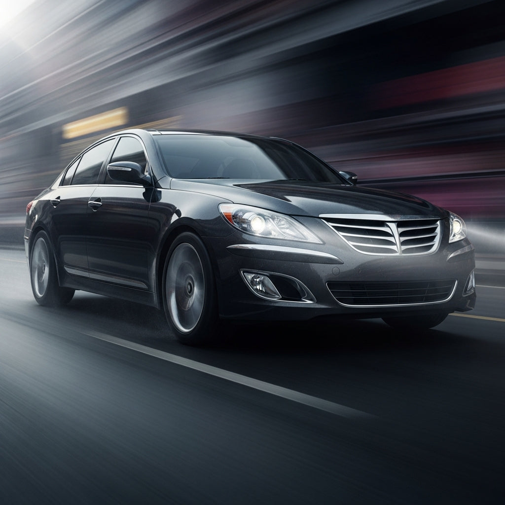 Action Shot: Hyundai Genesis Driving Fast