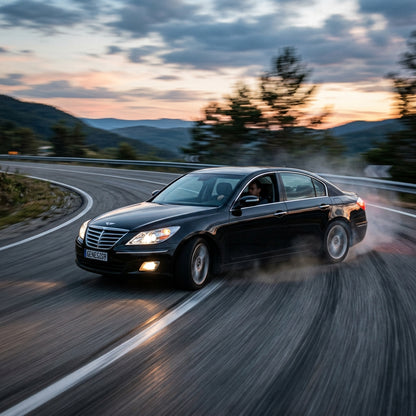 Action Shot: Hyundai Genesis Driving Fast