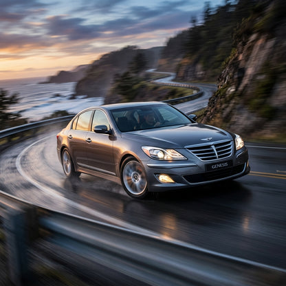 Action Shot: Hyundai Genesis Driving Fast