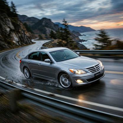 Action Shot: Hyundai Genesis Driving Fast