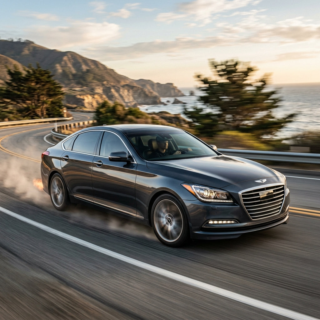 Action Shot: Hyundai Genesis Driving Fast