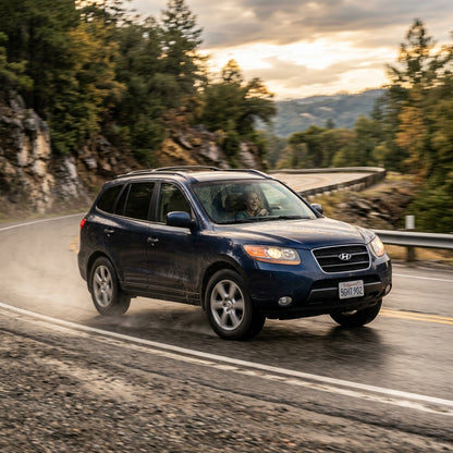 Action Shot: Hyundai Santa Fe Driving Fast