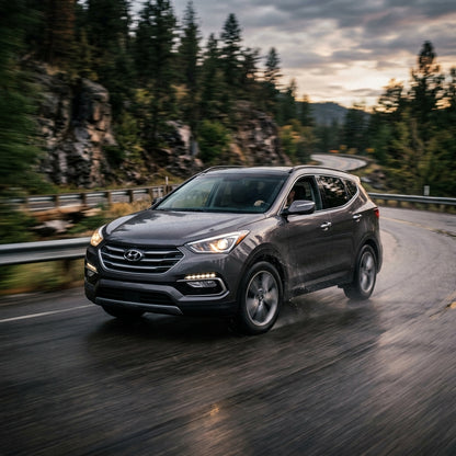 Action Shot: Hyundai Santa Fe Driving Fast
