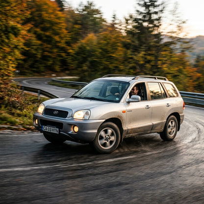 Action Shot: Hyundai Santa Fe Driving Fast