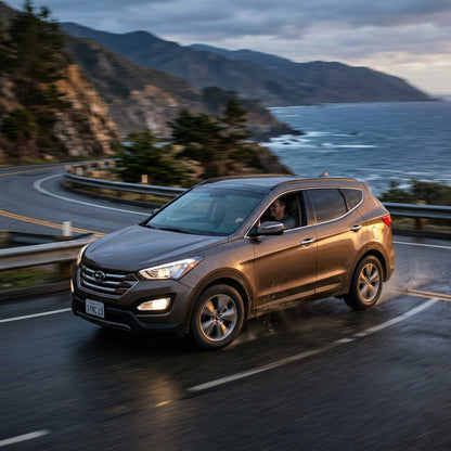 Action Shot: Hyundai Santa Fe Sport Driving Fast