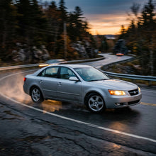 Action Shot: Hyundai Sonata Driving Fast