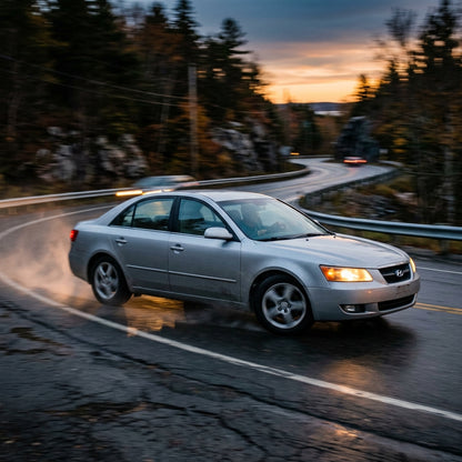 Action Shot: Hyundai Sonata Driving Fast