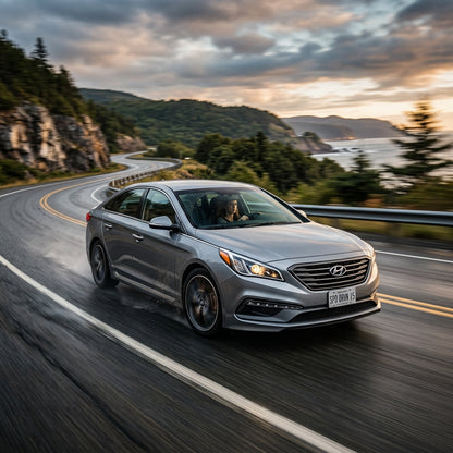 Action Shot: Hyundai Sonata Driving Fast