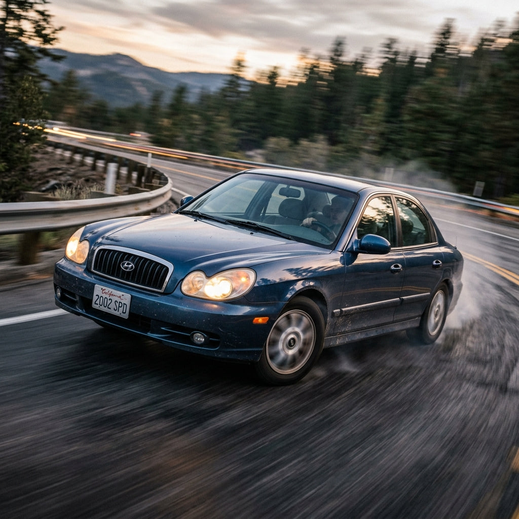 Action Shot: Hyundai Sonata Driving Fast