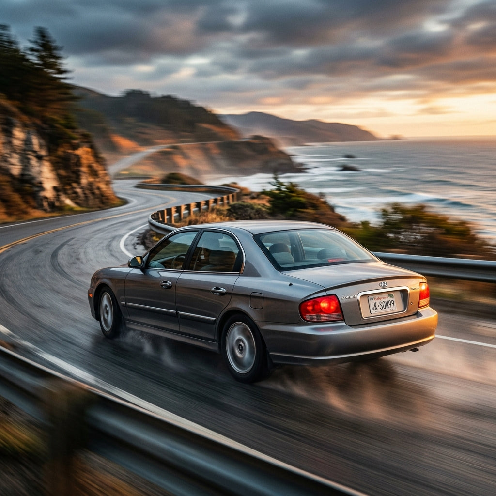 Action Shot: Hyundai Sonata Driving Fast