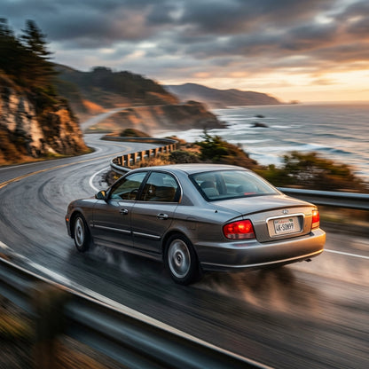 Action Shot: Hyundai Sonata Driving Fast