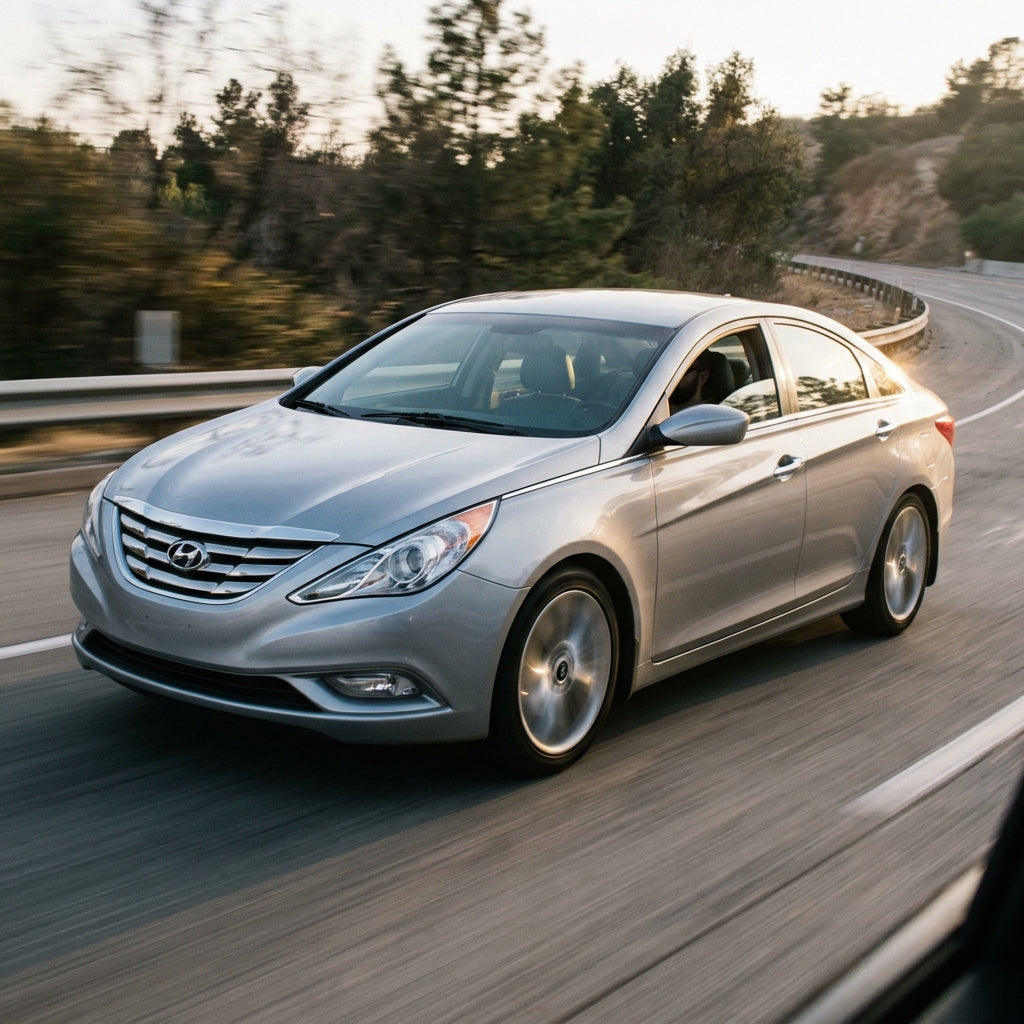 Action Shot: Hyundai Sonata Driving Fast