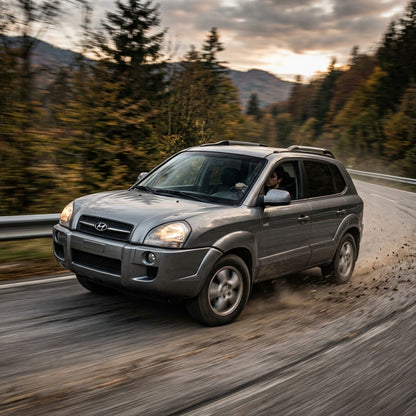 Action Shot: Hyundai Tucson Driving Fast