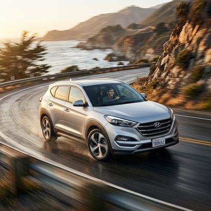 Action Shot: Hyundai Tucson Driving Fast