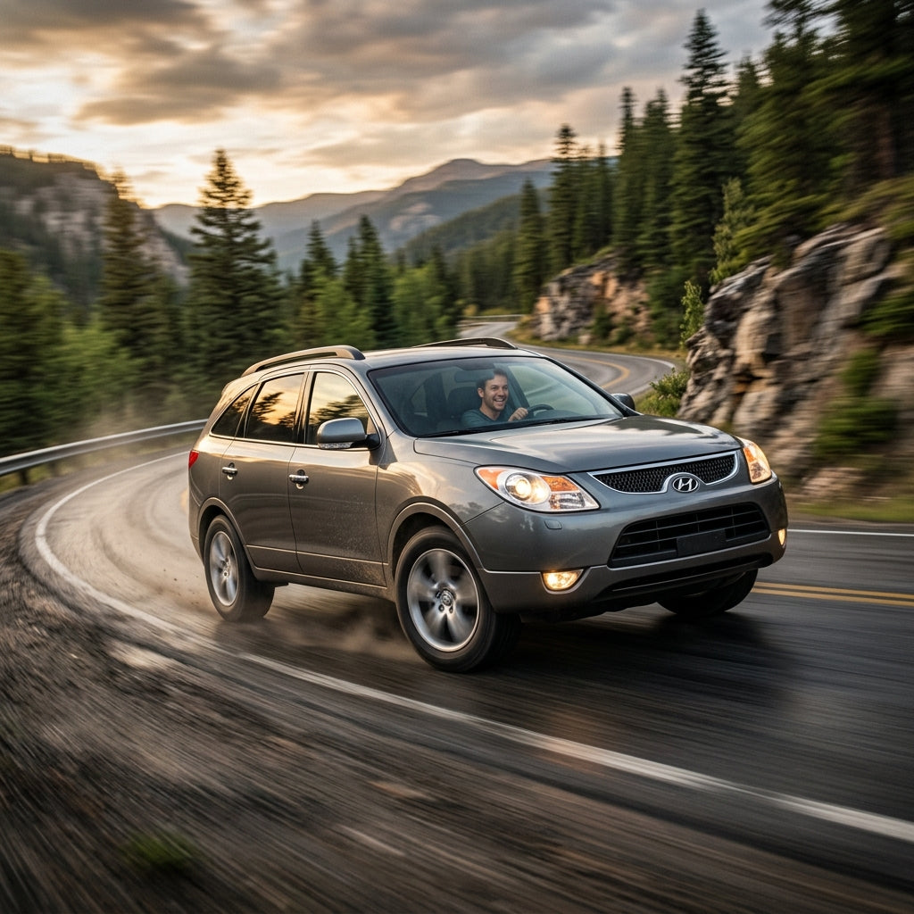 Action Shot: Hyundai Veracruz Driving Fast