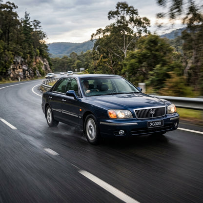 Action Shot: Hyundai XG Driving Fast