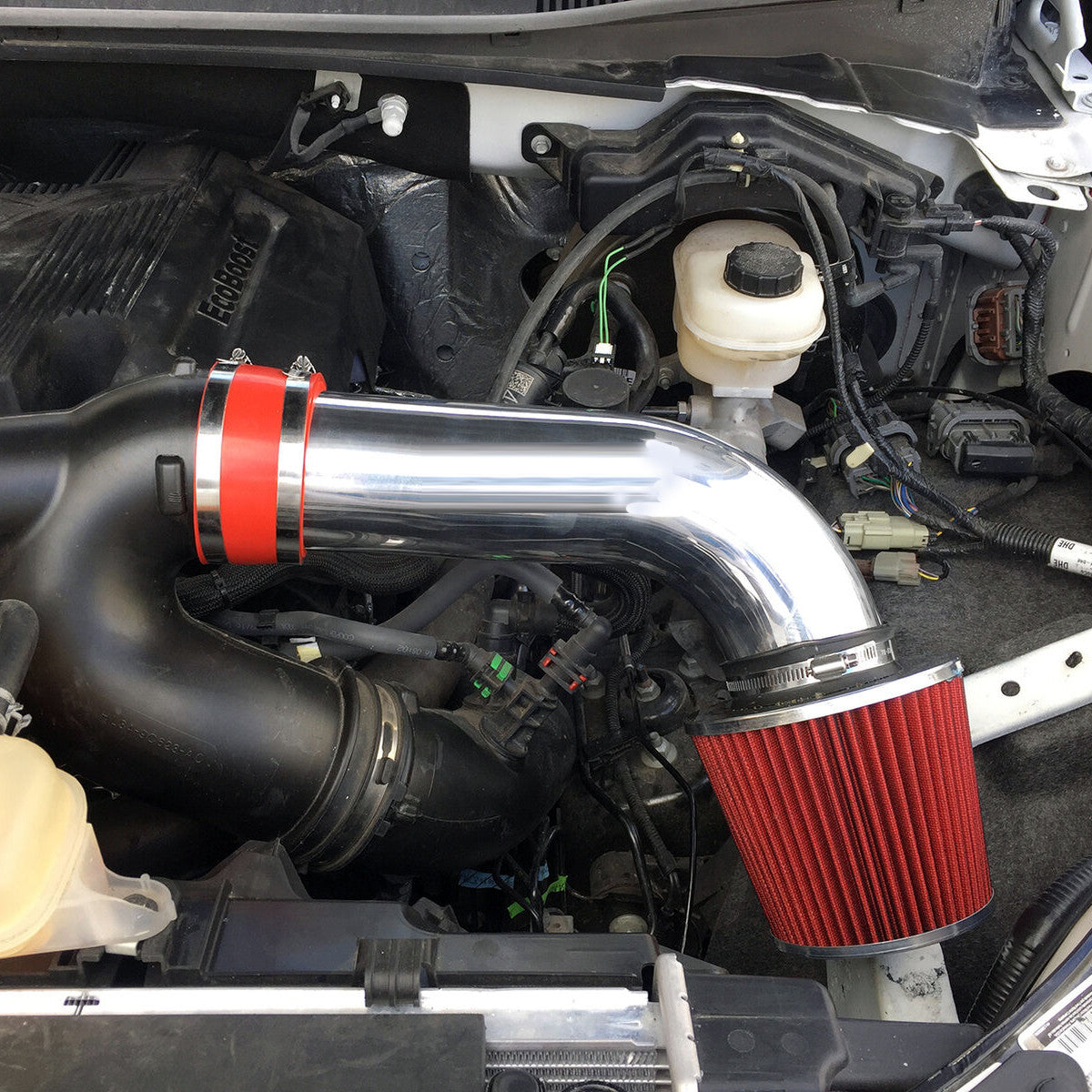 Cold Air Intake Kit for Ford F-150 (2017-2019) with 3.5L V6 Ecoboost Engine Red