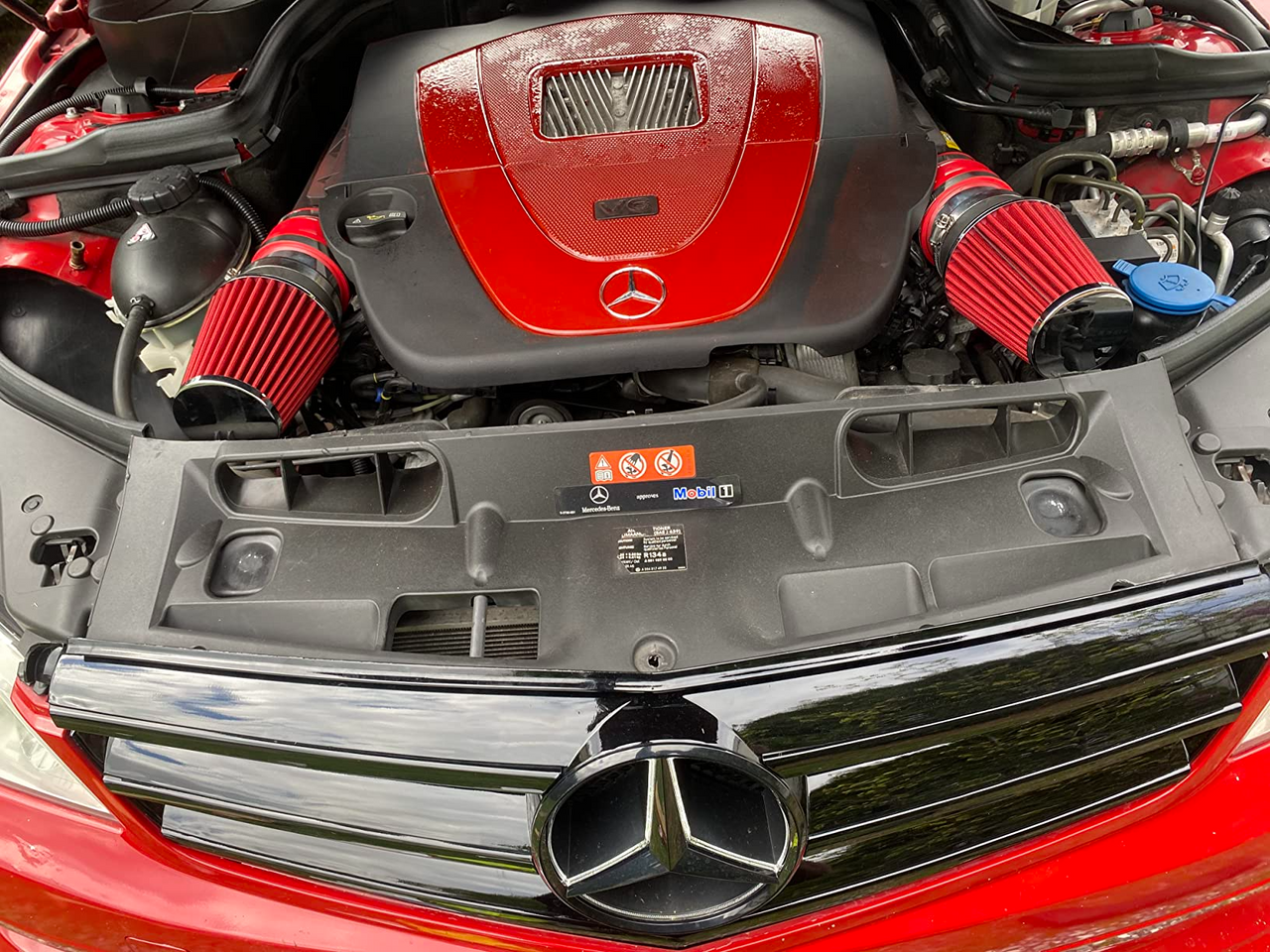 Cold Air Intake for Mercedes Benz C300 C350 (2008-2012) 3.0L 3.5L V6 Engines Red