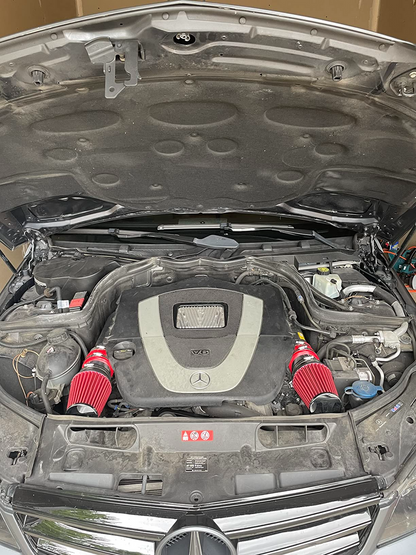 Cold Air Intake for Mercedes Benz C300 C350 (2008-2012) 3.0L 3.5L V6 Engines Red