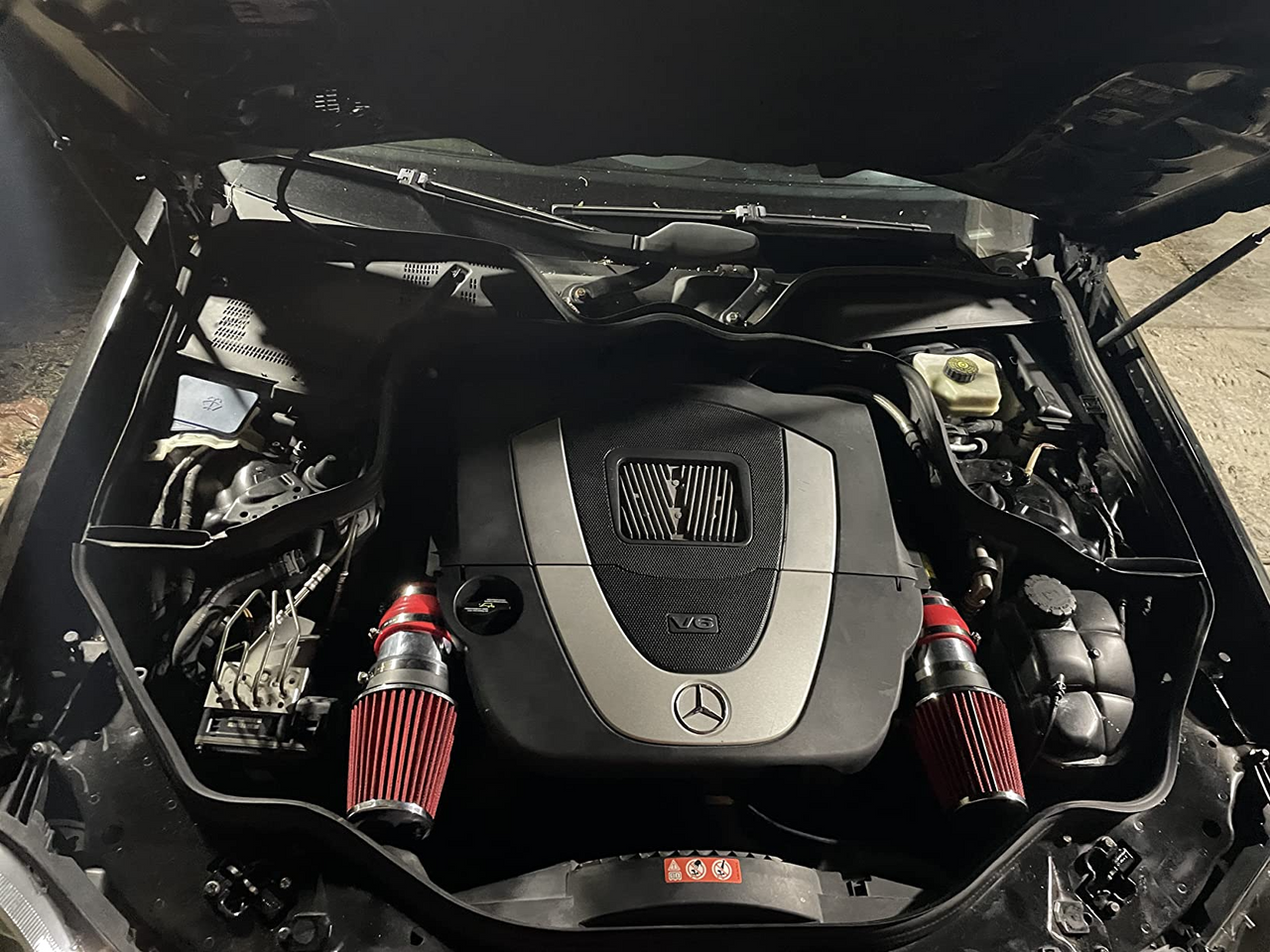 Cold Air Intake for Mercedes Benz C300 C350 (2008-2012) 3.0L 3.5L V6 Engines Red