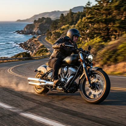 Action Shot: Indian Chief Driving Fast
