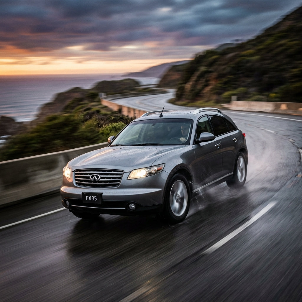 Action Shot: Infiniti FX35 Driving Fast