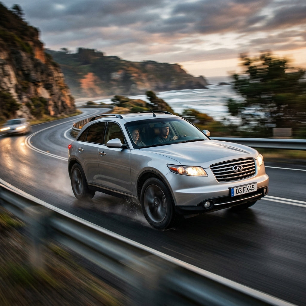 Action Shot: Infiniti FX45 Driving Fast