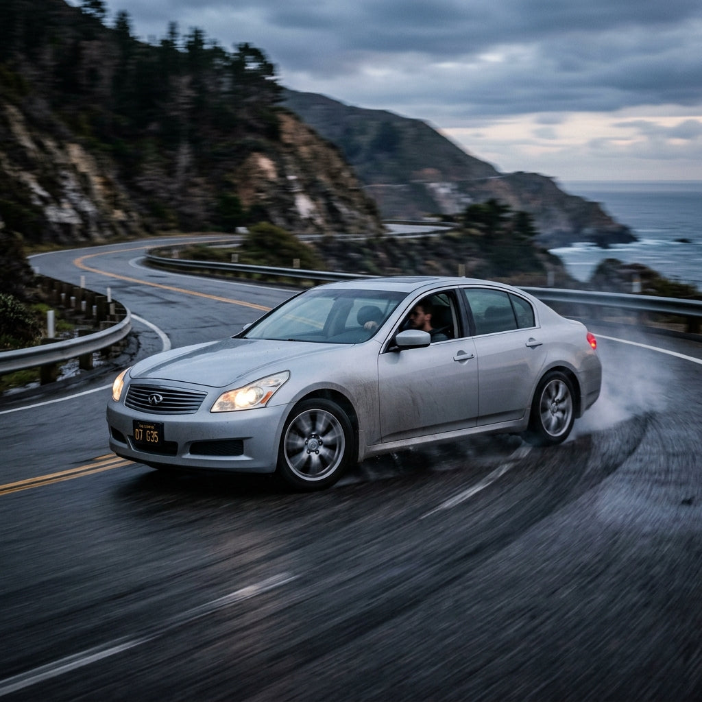Action Shot: Infiniti G35 Driving Fast
