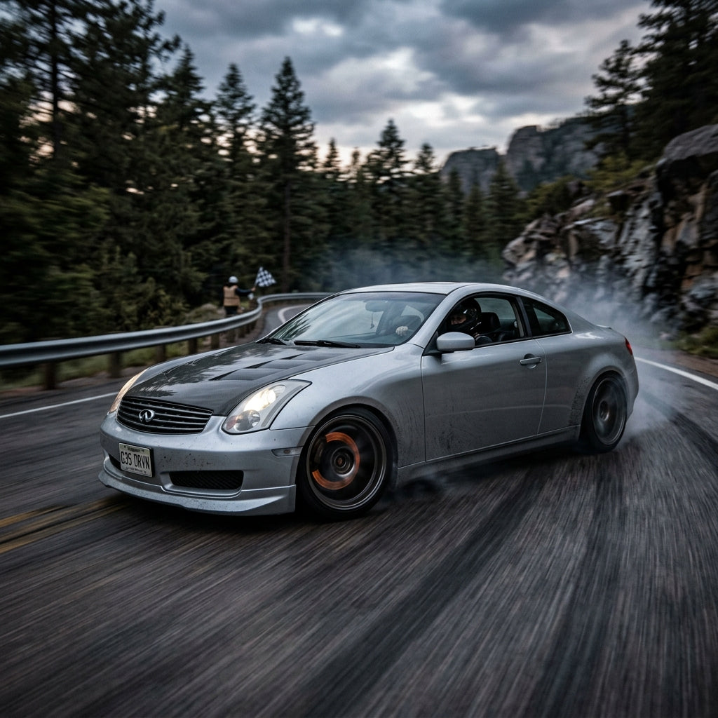 Action Shot: Infiniti G35 Driving Fast