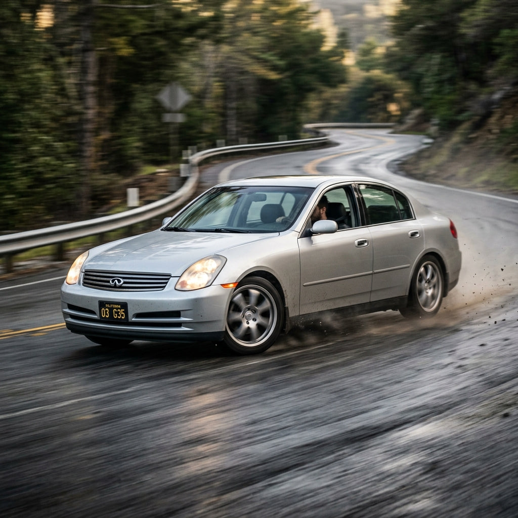 Action Shot: Infiniti G35 Driving Fast