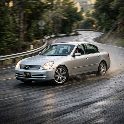 Action Shot: Infiniti G35 Driving Fast