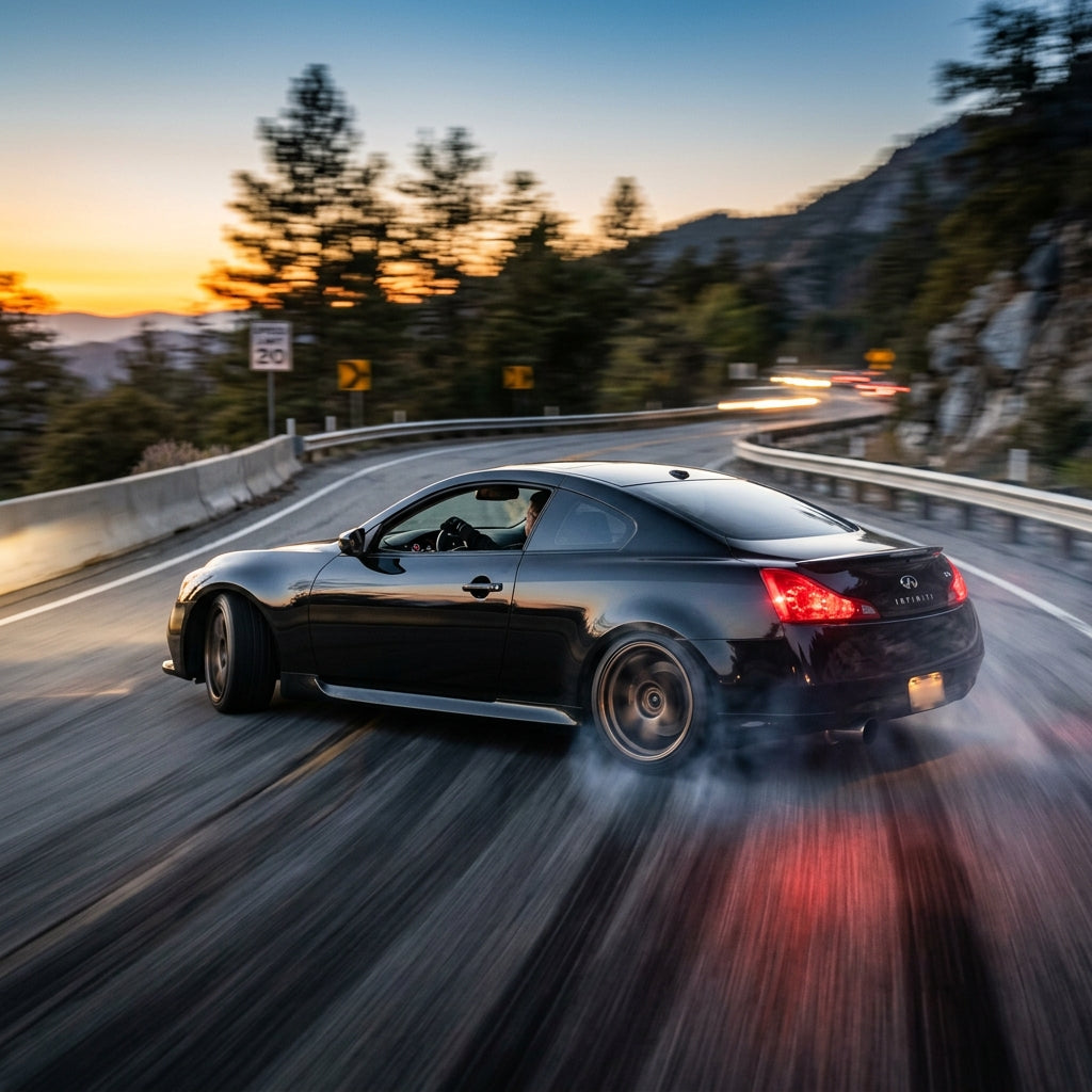 Action Shot: Infiniti G37 Driving Fast
