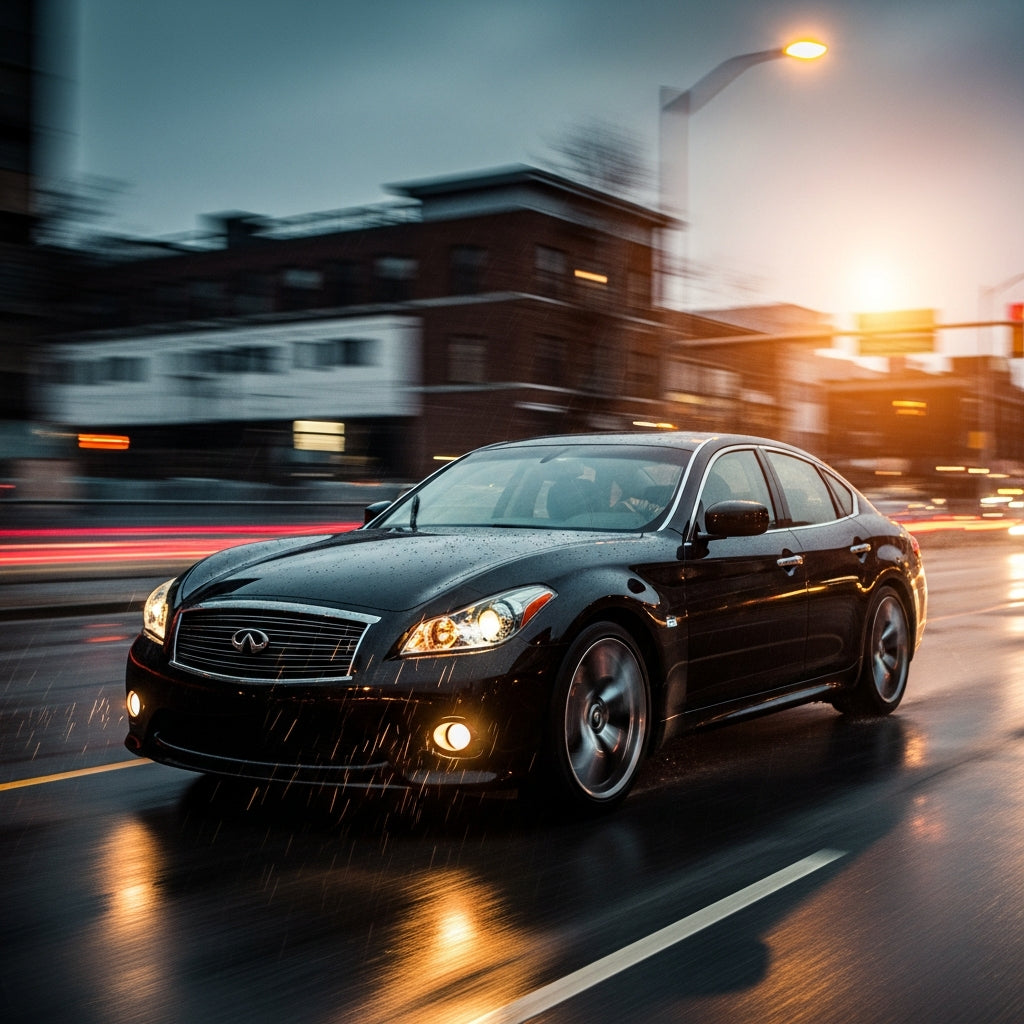 Action Shot: Infiniti M35 Driving Fast