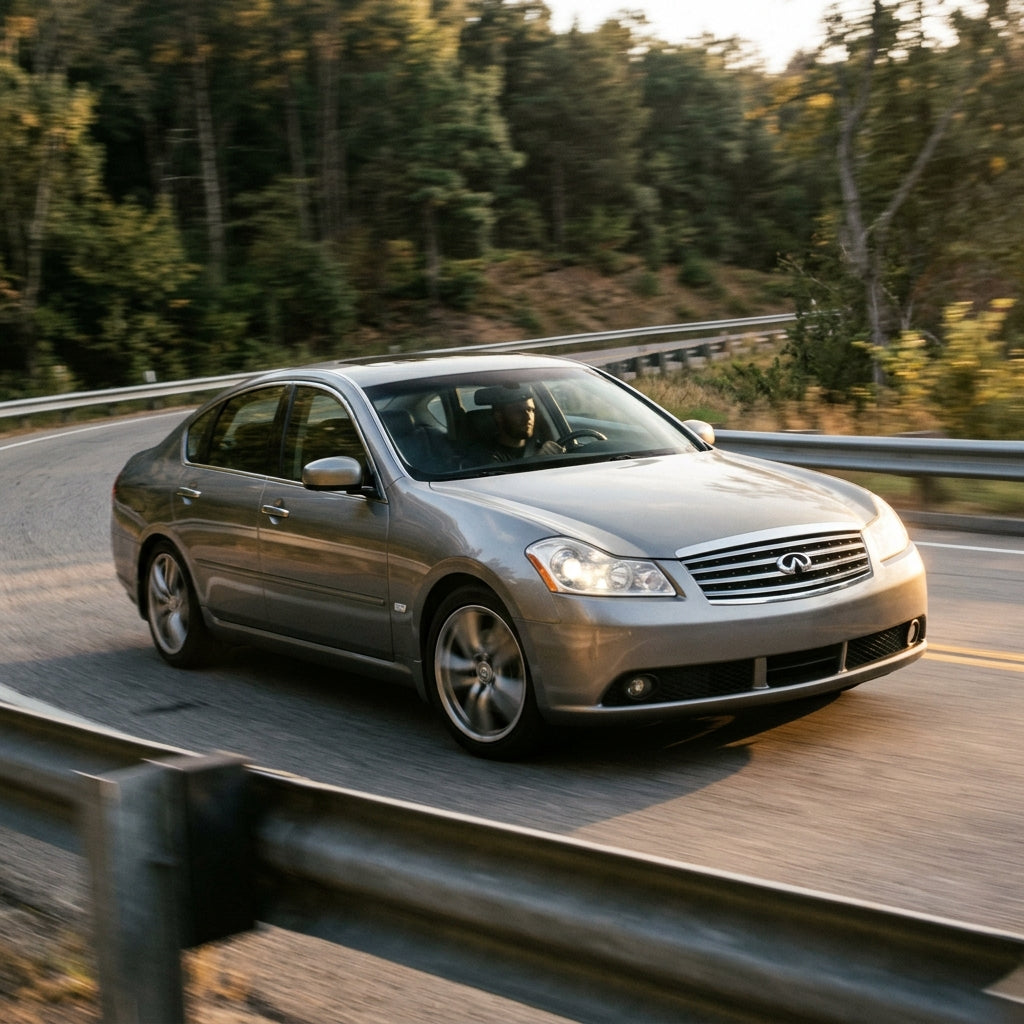 Action Shot: Infiniti M35 Driving Fast