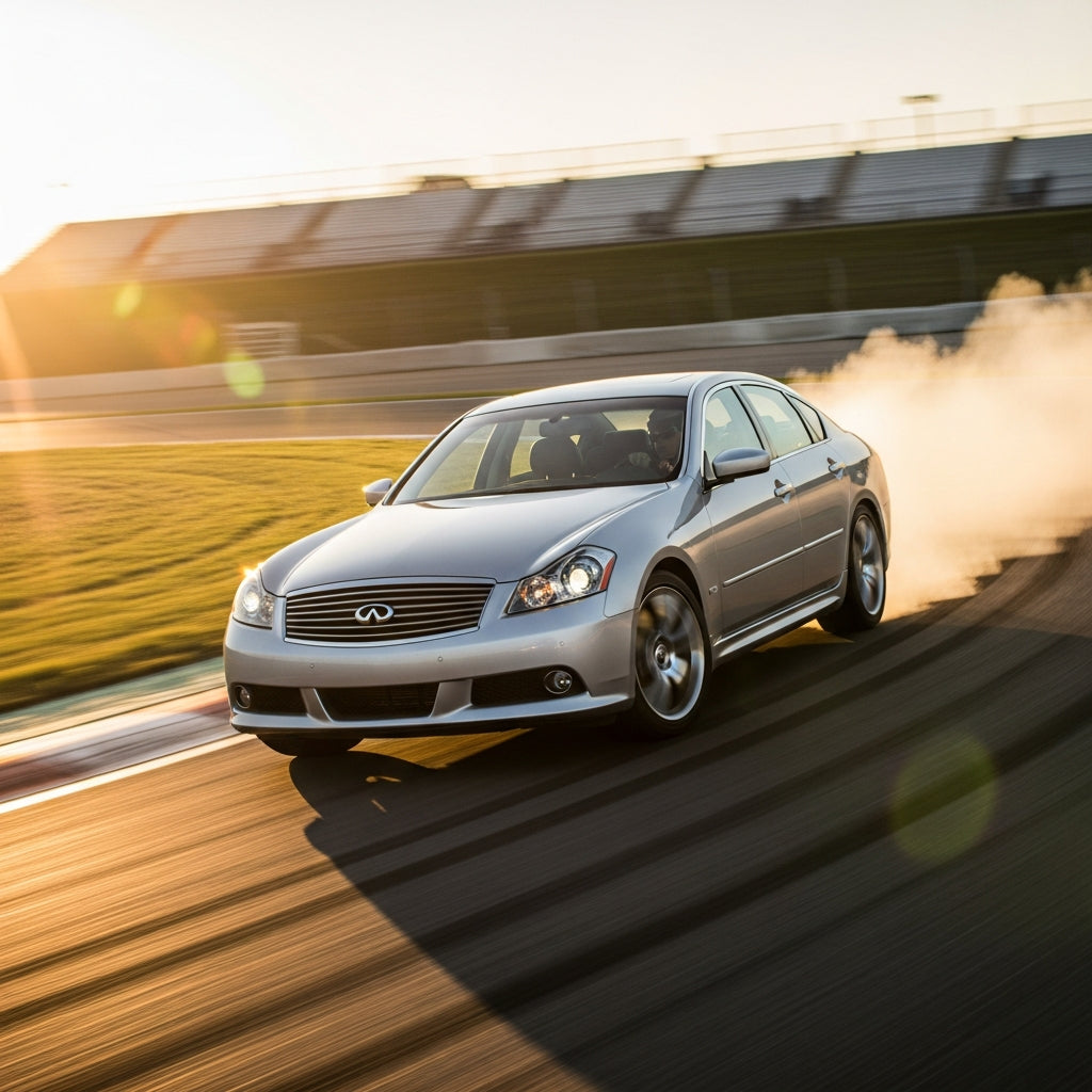 Action Shot: Infiniti M35, M45 Driving Fast
