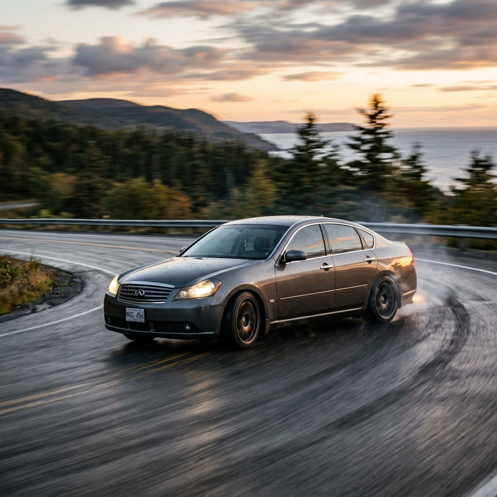Action Shot: Infiniti M35,M45 Driving Fast