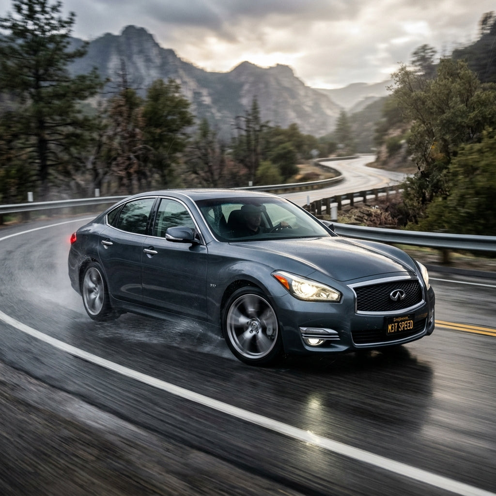 Action Shot: Infiniti M37 Driving Fast