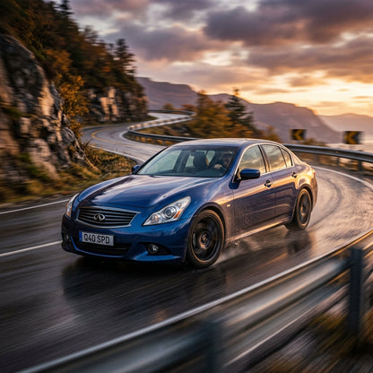 Action Shot: Infiniti Q40 Driving Fast