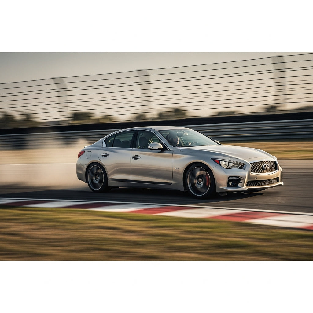 Action Shot: Infiniti Q50 Driving Fast