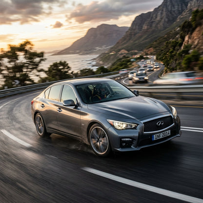 Action Shot: Infiniti Q50 Driving Fast