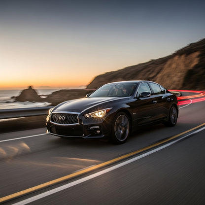 Action Shot: Infiniti Q50, Q70 Driving Fast